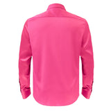 Barocco Luxe Satin Stretch Shirt FUCHSIA