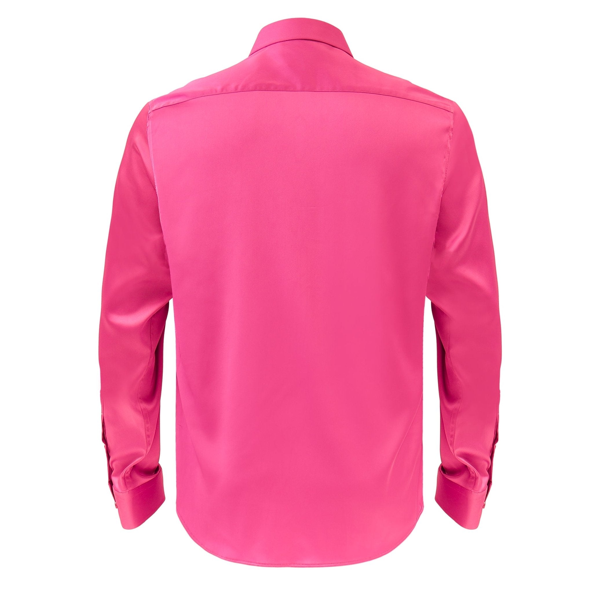 Barocco Luxe Satin Stretch Shirt FUCHSIA