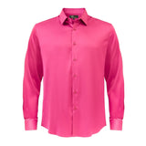 Barocco Luxe Satin Stretch Shirt FUCHSIA