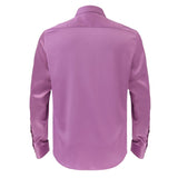 Barocco Luxe Satin Stretch Shirt PURPLE