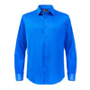 Barocco Luxe Satin Stretch Shirt ROYAL