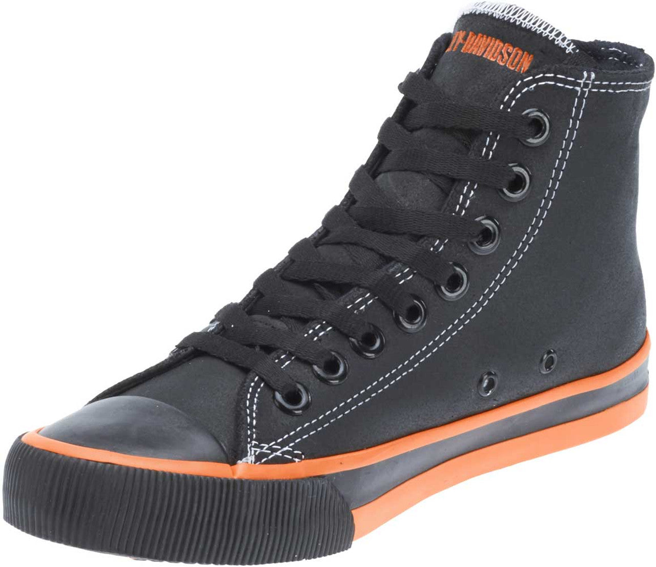 Men’s Black/Orange Nathan Motorcycle Sneakers – Regular Fit | Harley Davidson Nathan D93816