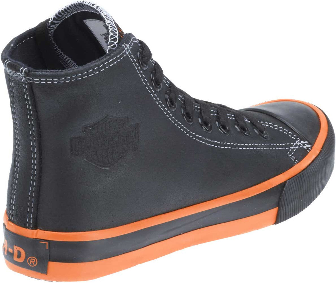 Men’s Black/Orange Nathan Motorcycle Sneakers – Regular Fit | Harley Davidson Nathan D93816