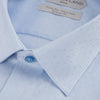 Blue Finley dress shirt with French cuff and point collar from Steven Land, featured at Franky Fashion