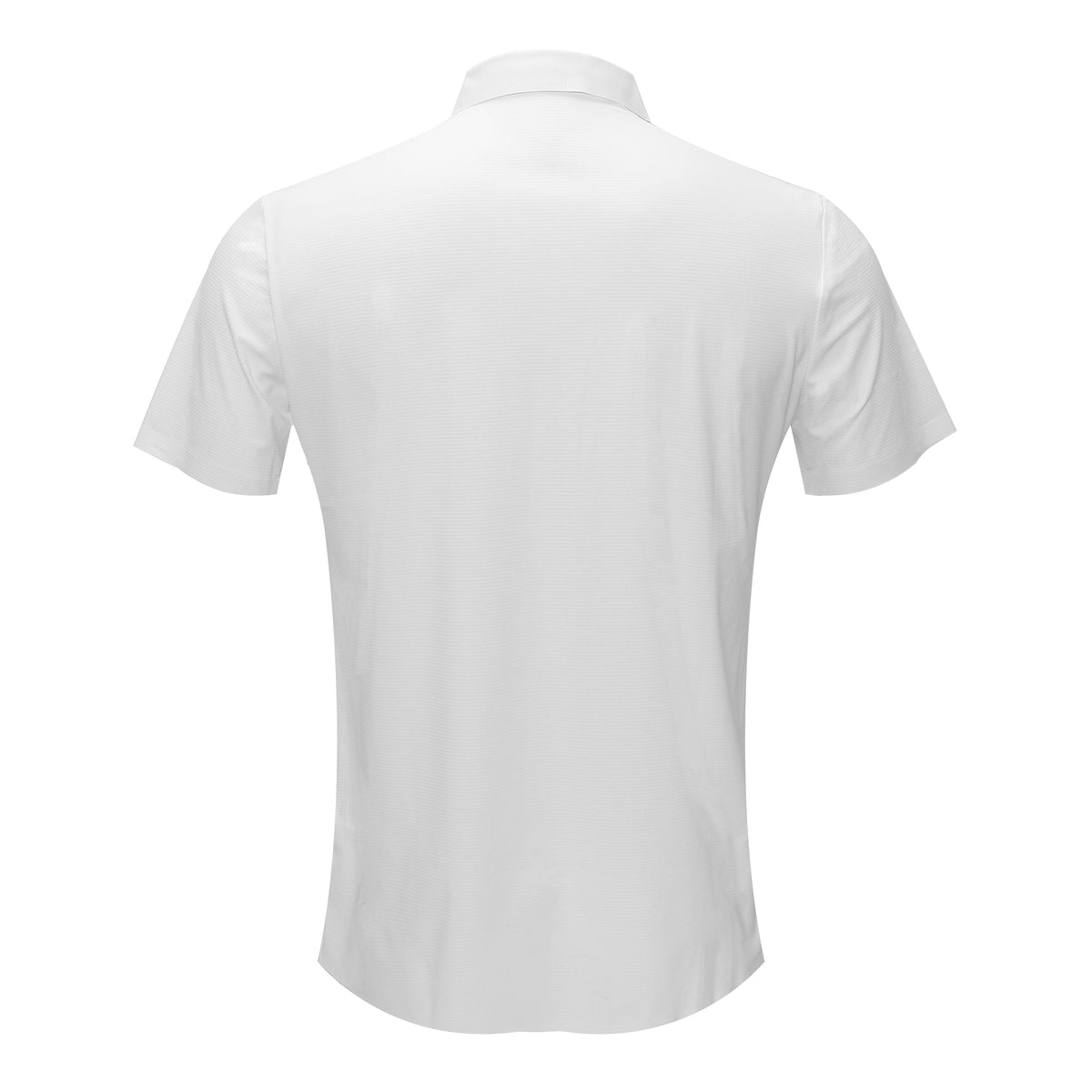 Barocco Soft Whispers Men's 4-Way Stretch Short Sleeve Shirt - White