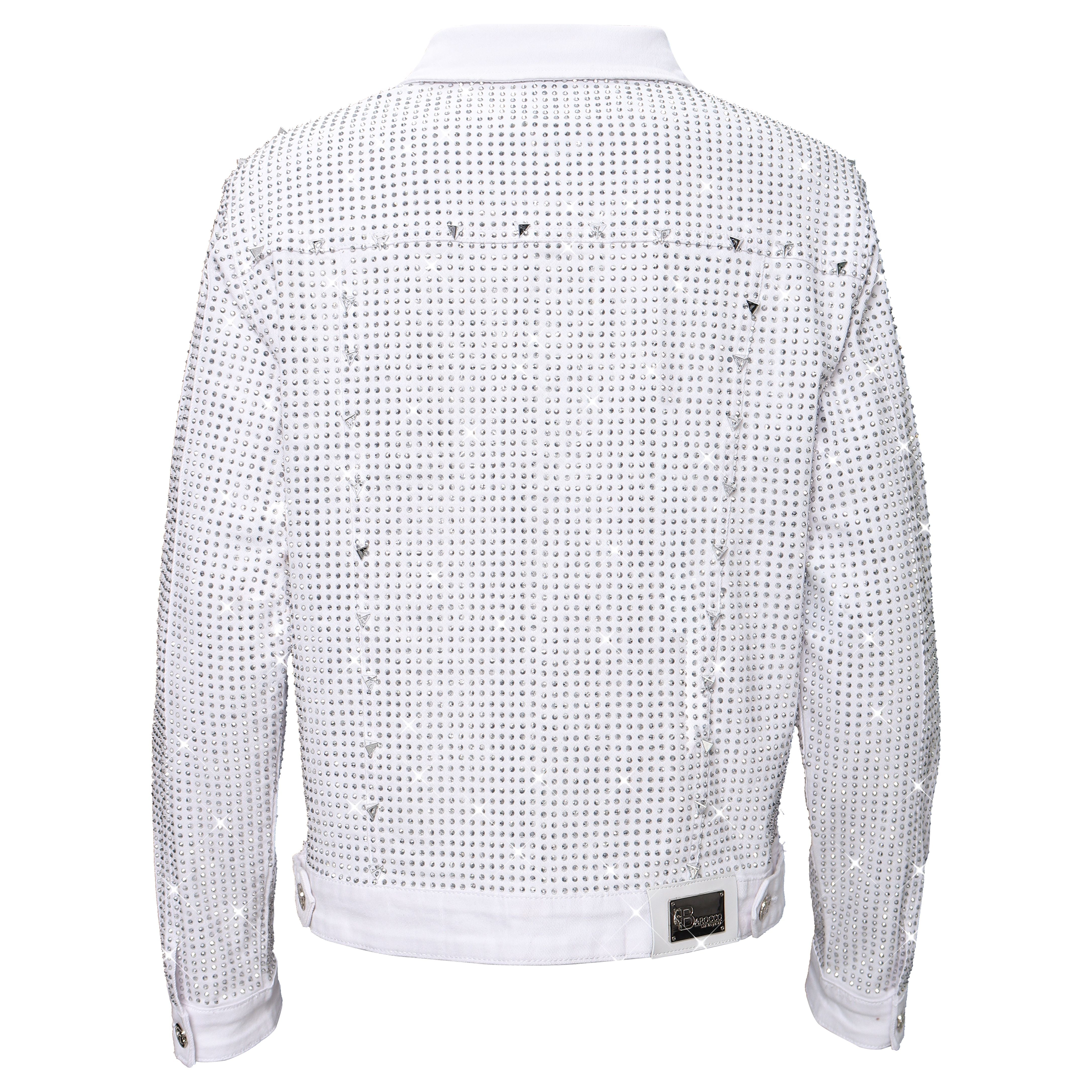 Pure Style WHITE/SILVER Men's Denim Jacket