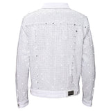 Pure Style WHITE/SILVER Men's Denim Jacket