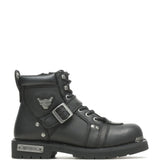 Men's Black Harley Davidson Brake Buckle Leather Boots Regular Fit D91684