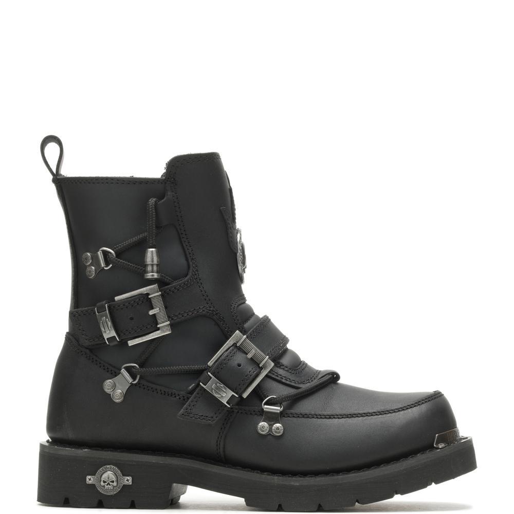 Men's Black Harley Davidson Distortion Leather Boots Regular Fit D94167