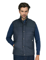 Men’s Navy Modern Fit Quilted Fall Vest by Gruppo Bravo – Style GRU042240JKT SCOTT – Lightweight sleeveless jacket for fall or spring.