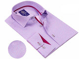 Avenue 21 Men’s European Modern Fit Lavender Button-Down Long Sleeve Cotton Shirt – Made in Turkey