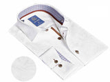 Avenue 21 Men’s European Modern Fit White Button-Down Long Sleeve Cotton Shirt – Made in Turkey
