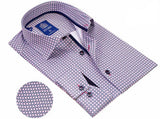 Avenue 21 Men’s European Modern Fit Lavender Button-Down Long Sleeve Cotton Shirt – Made in Turkey