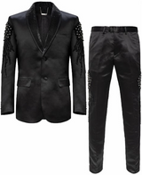 Barocco Star Strut Men's Embellished Suit Set - Black