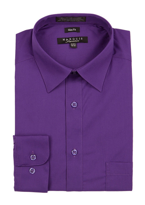 Men's Dress Shirt Button Down Slim-fit | By Marquis | 009SL