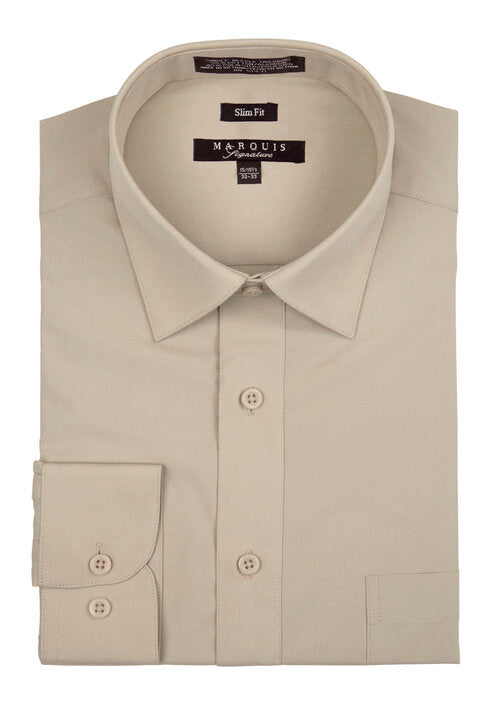 Men's Dress Shirt Button Down Slim-fit | By Marquis | 009SL