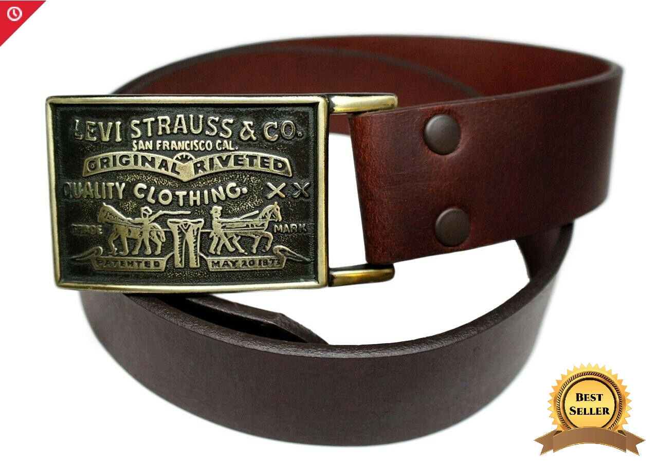 Mens Belts Antique Levi Strauss Belt Buckle Levi's Belt Leather