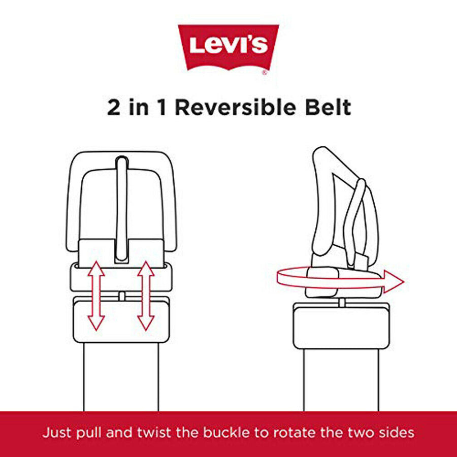 Levi's Men's 38MM Premium Classic Stylish Reversible Leather Belt | 11LV2223