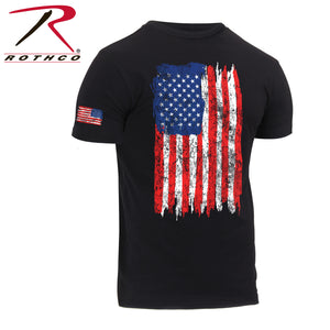 Rothco Distressed US Flag Athletic Fit T-Shirt - FrankyFashion.com