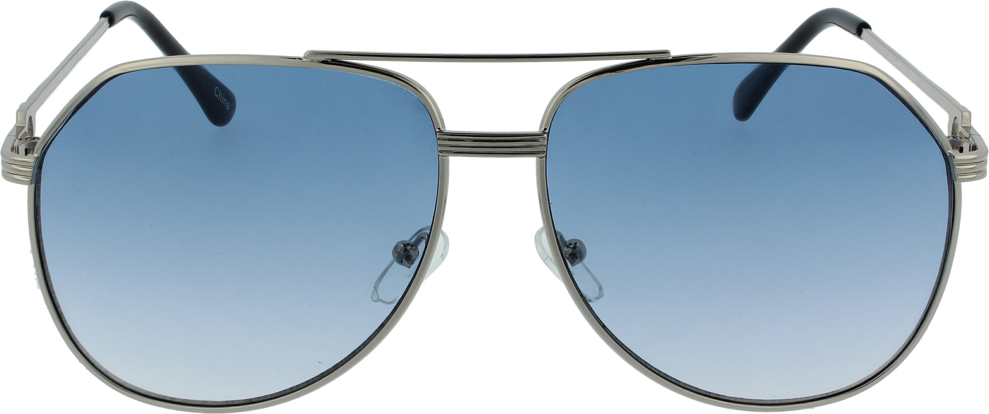 Non-Traditional Aviator Sunglasses | Double Bridge | Adjustable Nose Pads. | 100% UV Protection | 3292