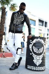 Men's Premium Faux Leather Short Racing Jacket | 4-20353 - FrankyFashion.com