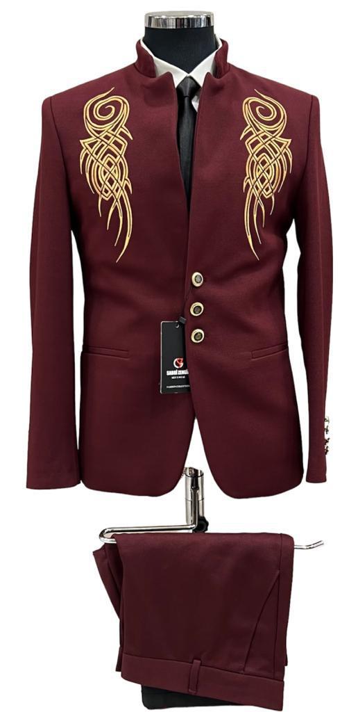 Men’s Black Textured Slim Fit Short Blazer Jacket | 665