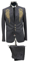 Men’s Black Textured Slim Fit Short Blazer Jacket | 665