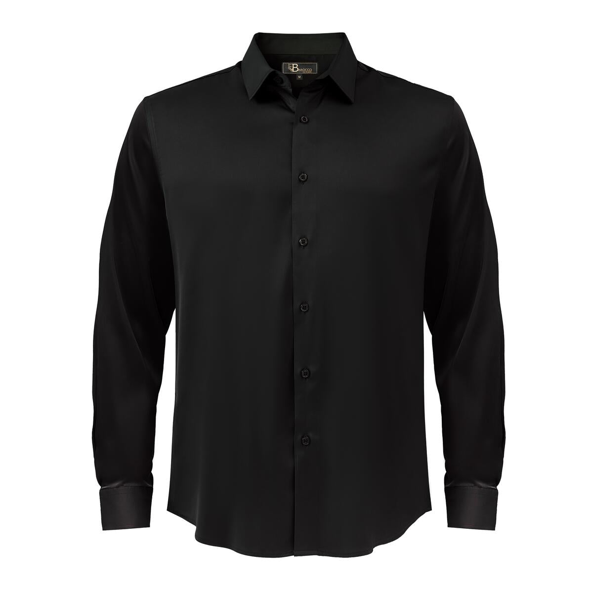 Barocco Luxe Satin Stretch Shirt | B300