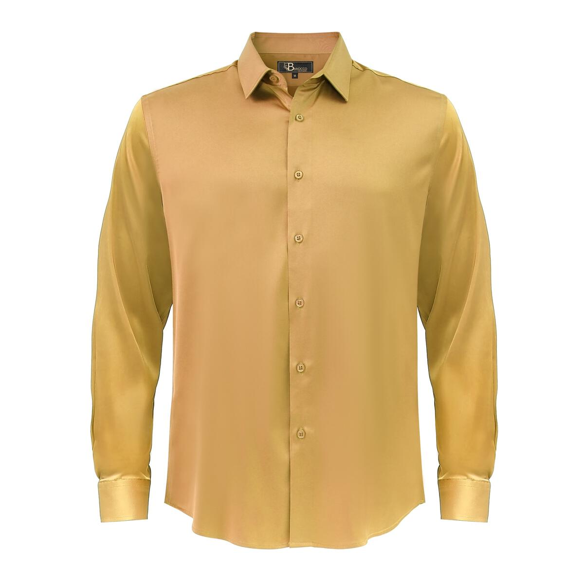 Barocco Luxe Satin Stretch Shirt | B300
