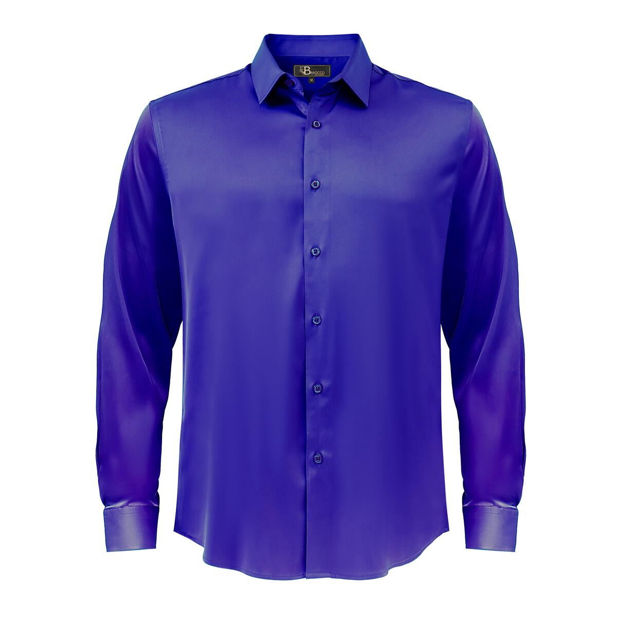 Barocco Luxe Satin Stretch Shirt | B300