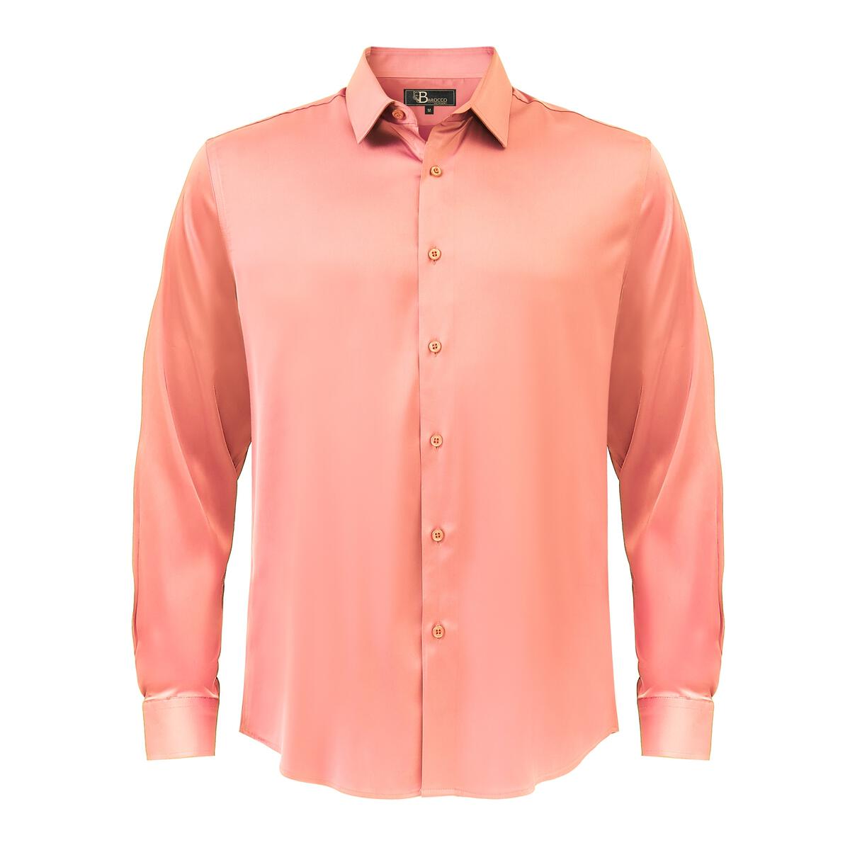 Barocco Luxe Satin Stretch Shirt | B300