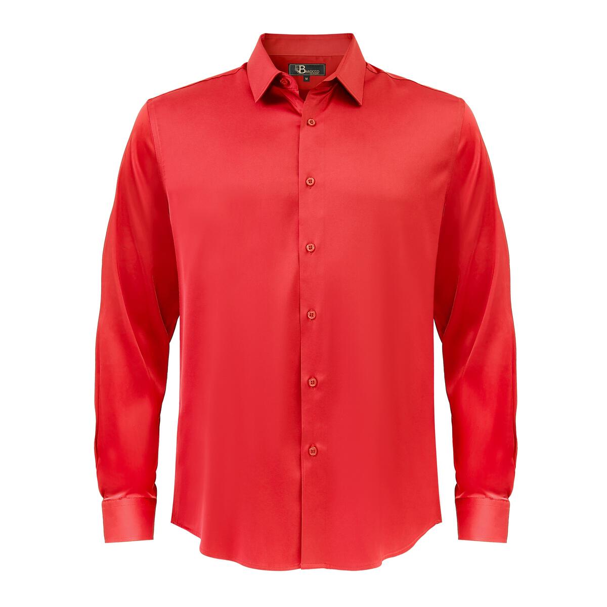Barocco Luxe Satin Stretch Shirt | B300