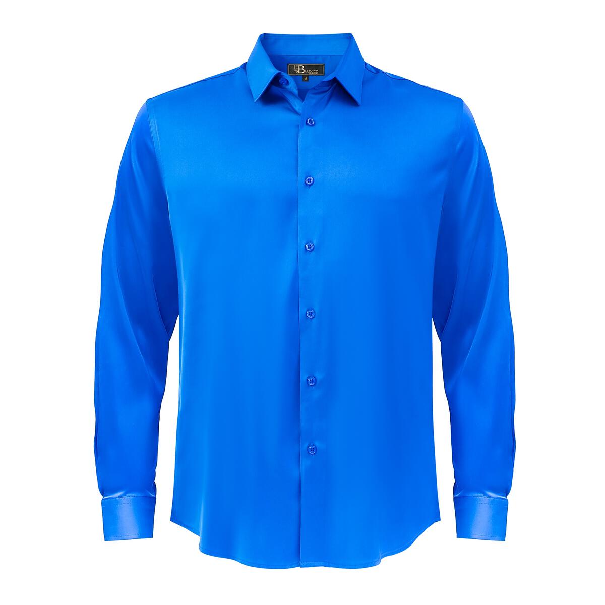 Barocco Luxe Satin Stretch Shirt | B300