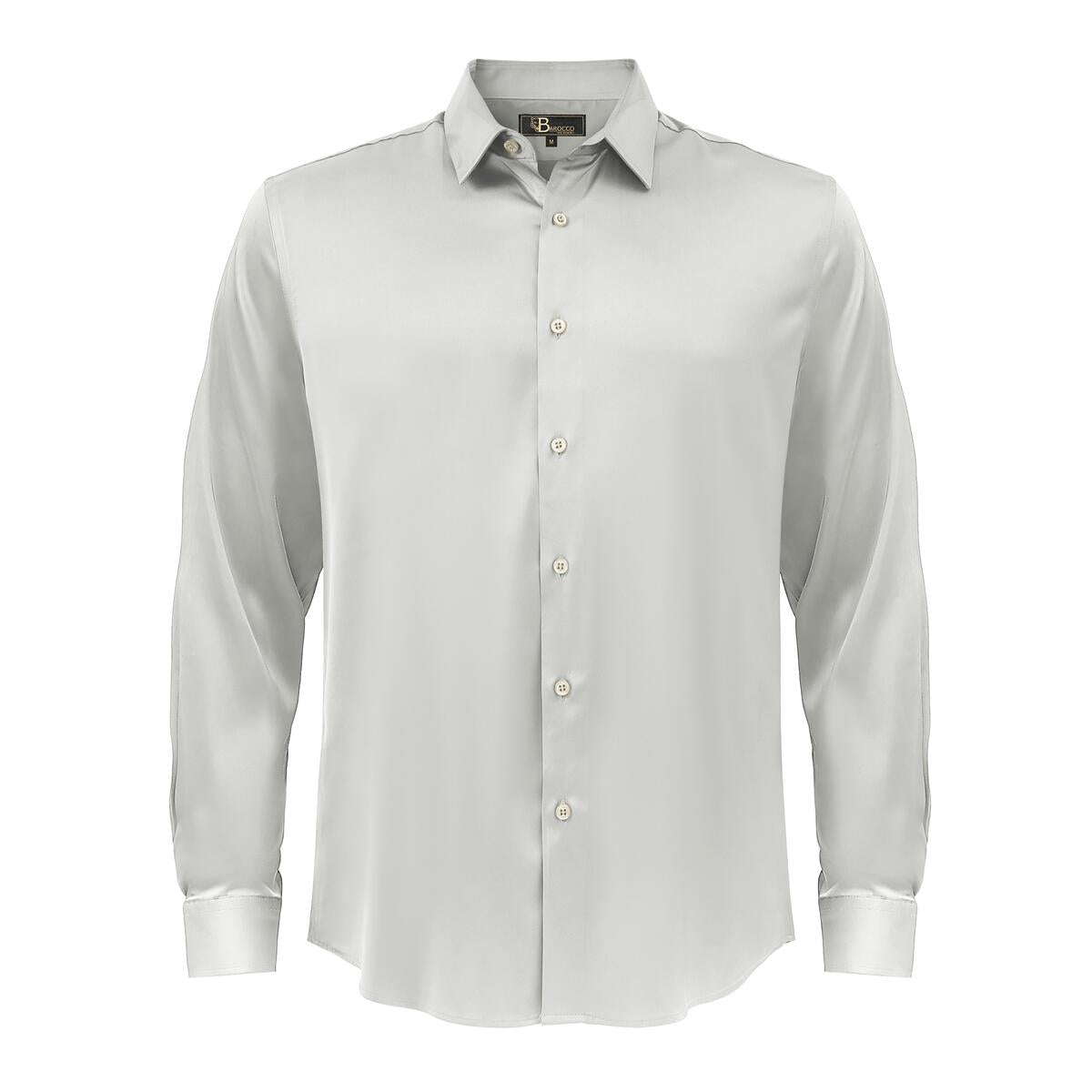 Barocco Luxe Satin Stretch Shirt | B300