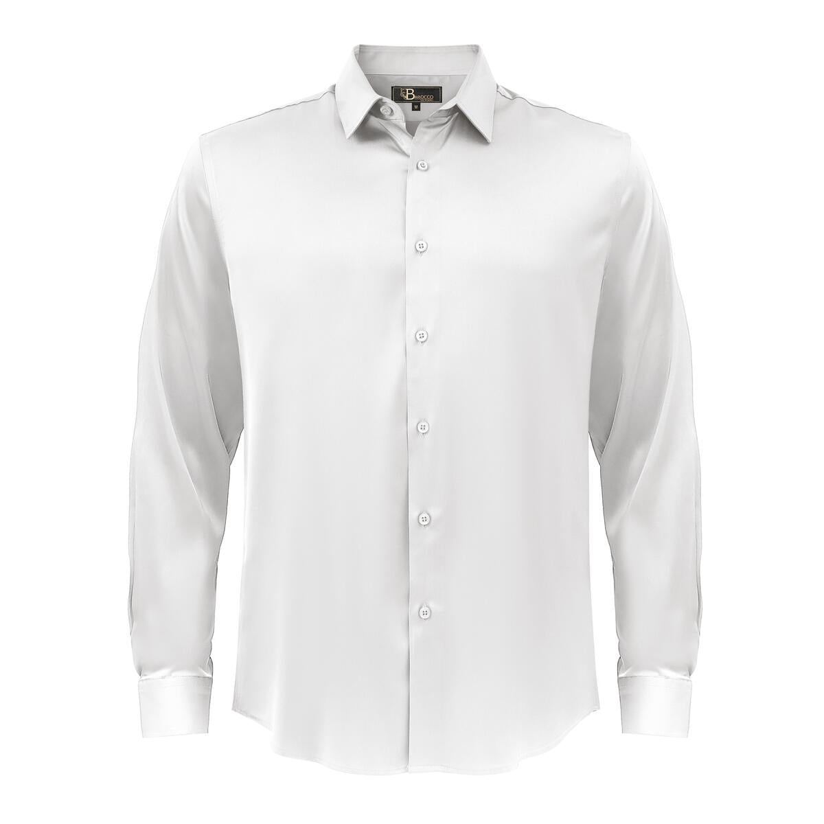 Barocco Luxe Satin Stretch Shirt | B300