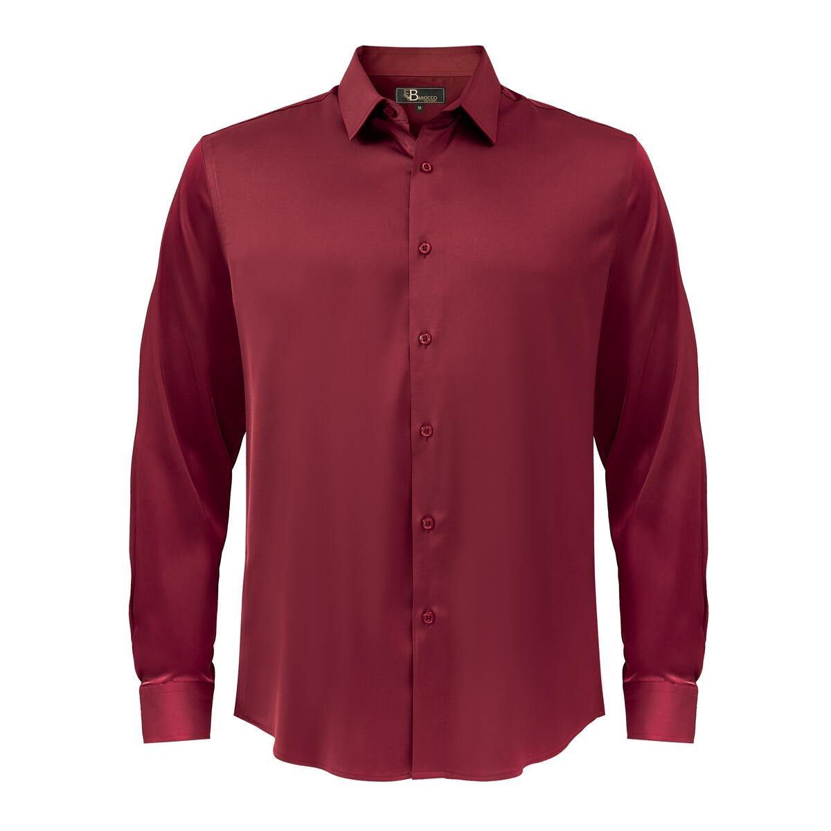 Barocco Luxe Satin Stretch Shirt | B300