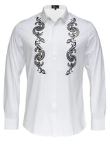 Barocco Men's Button Down Shirt Time Out BLACK/GOLD | B309