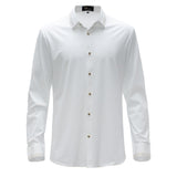Barocco Men's Shirt Long Sleeves Alpha Attire WHITE/SILVER | B310