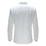 Barocco Men's Shirt Long Sleeves Alpha Attire WHITE/SILVER | B310