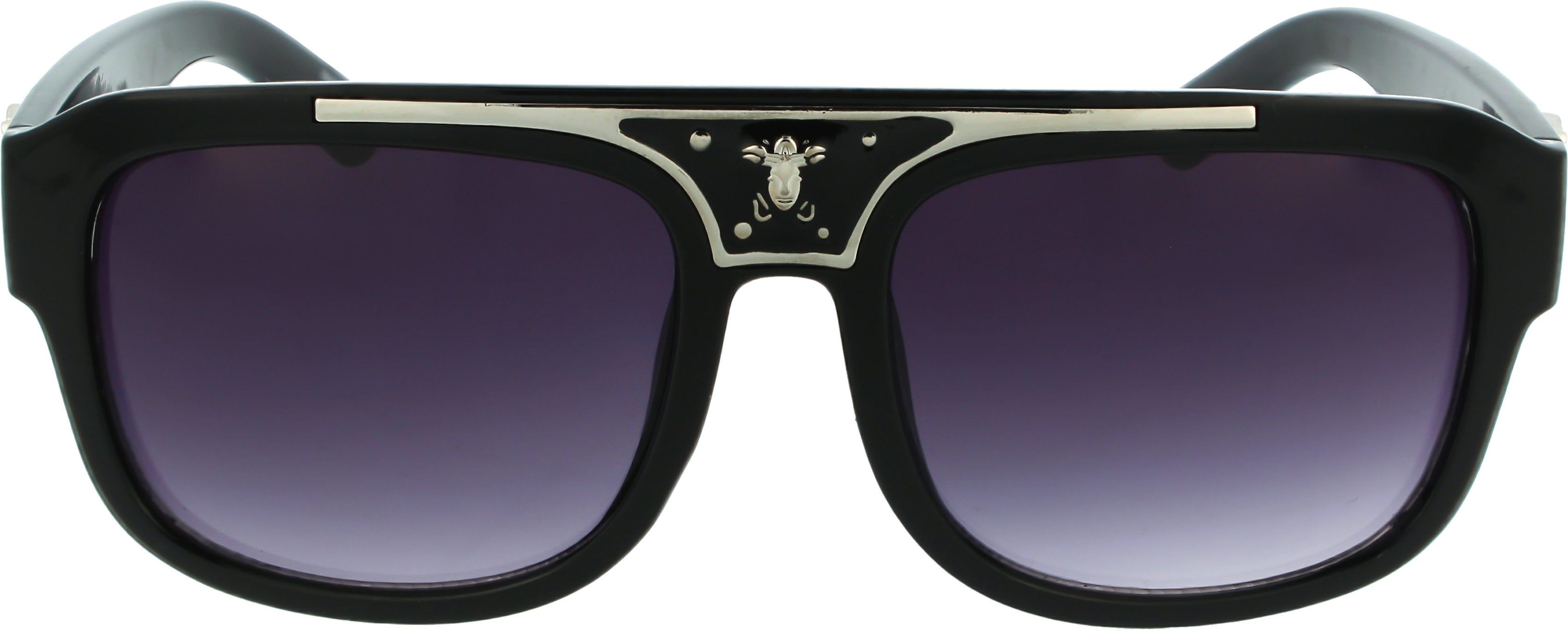 Semi-Round V Look Sunglasses | Unified Double Bridge | 100% UV Protection | 3309