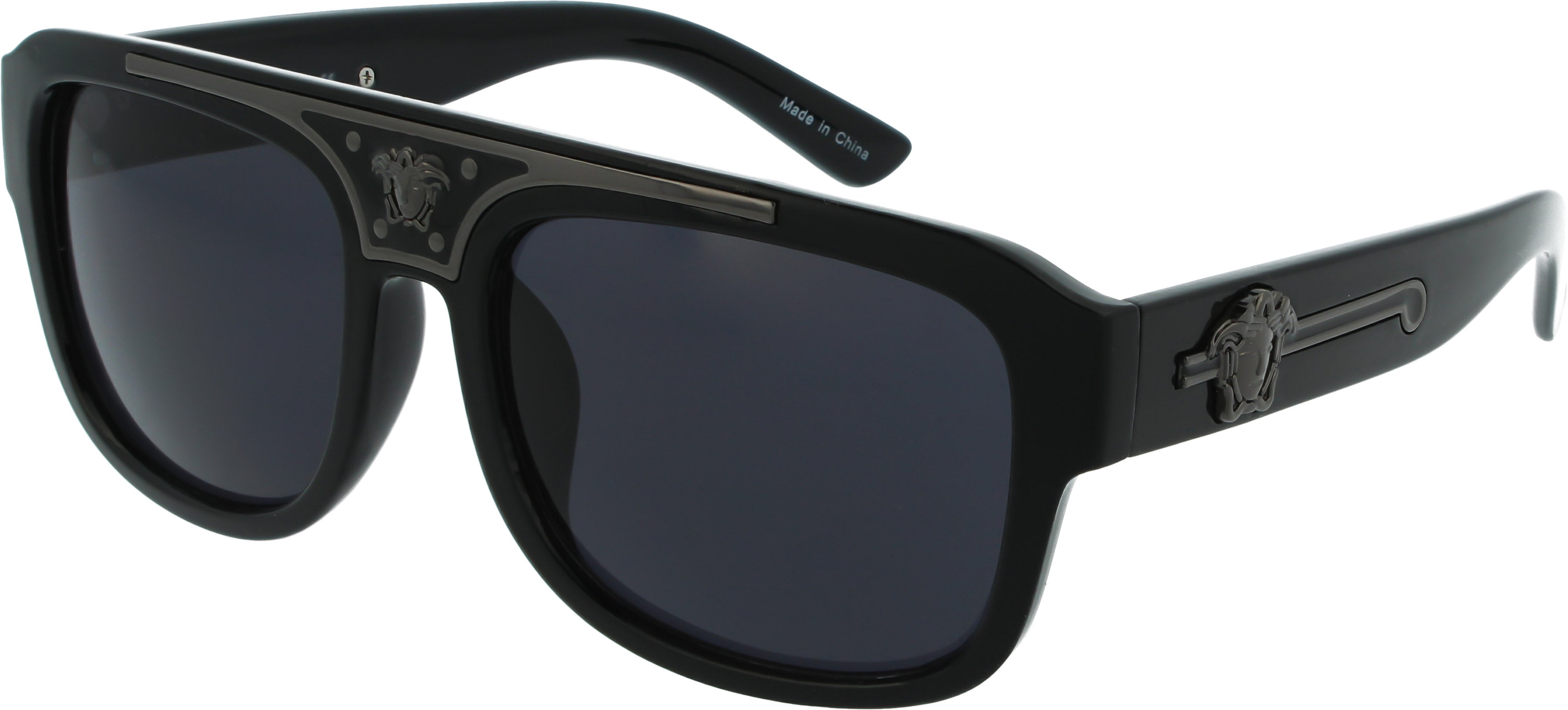 Semi-Round V Look Sunglasses | Unified Double Bridge | 100% UV Protection | 3309