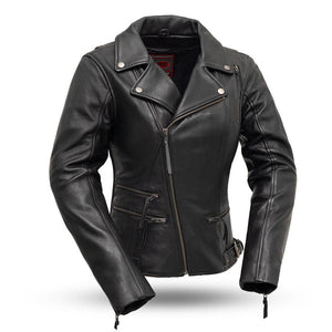 Monte Carlo Women's Classic Leather Jacket - FrankyFashion.com