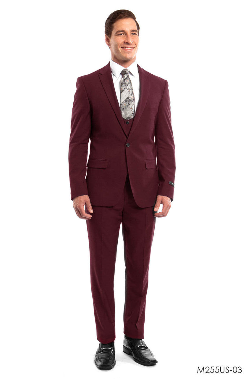 Men's 3 Piece Ultra Slim Fit Executive Suit | Classy Business | M255US