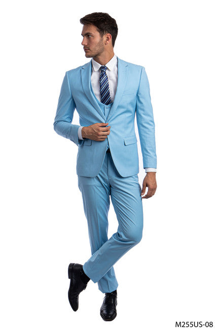 Men's 3 Piece Ultra Slim Fit Executive Suit | Classy Business | M255US