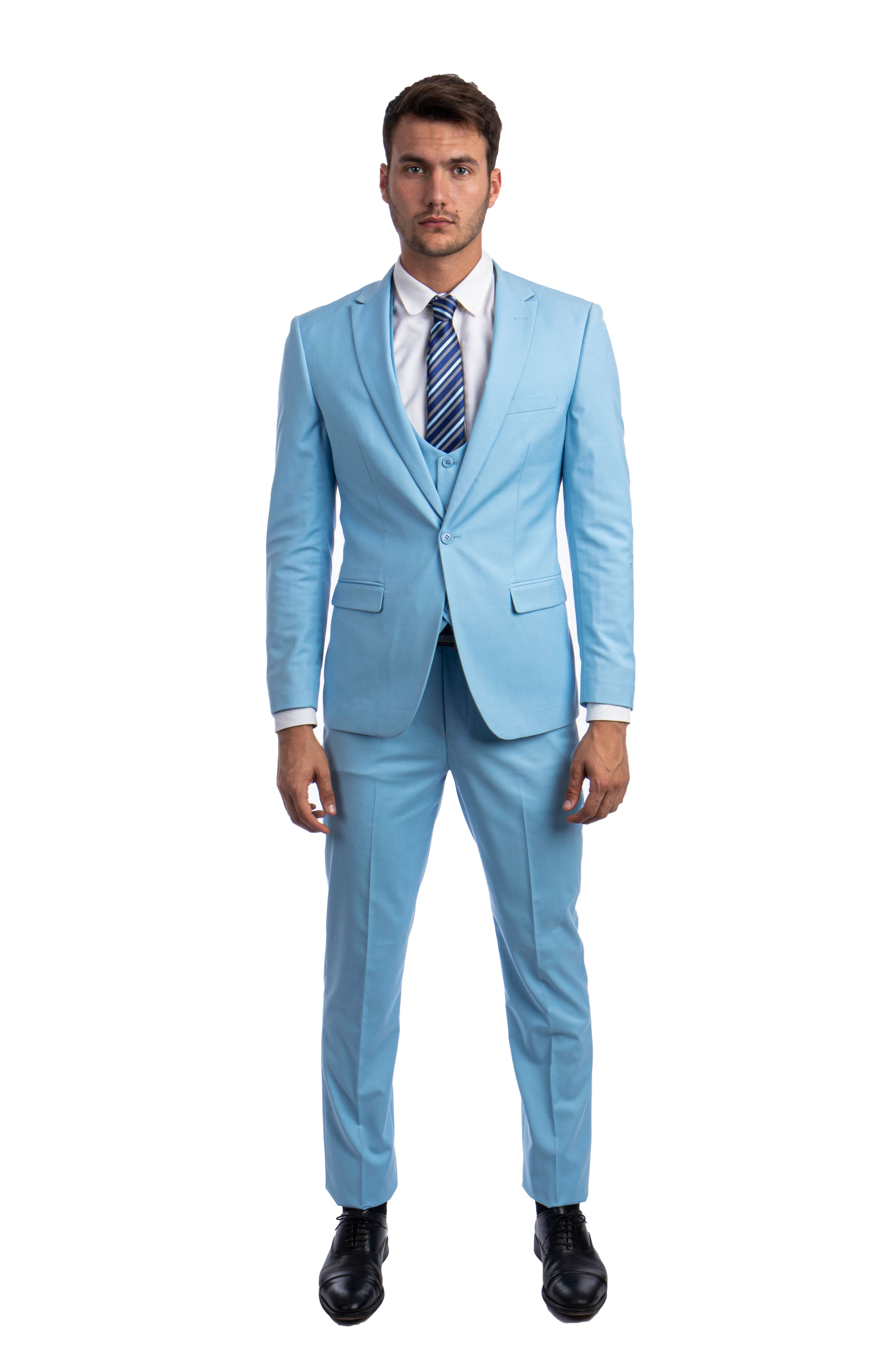 Men's 3 Piece Ultra Slim Fit Executive Suit | Classy Business | M255US