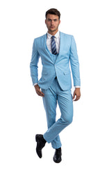 Men's 3 Piece Ultra Slim Fit Executive Suit | Classy Business | M255US