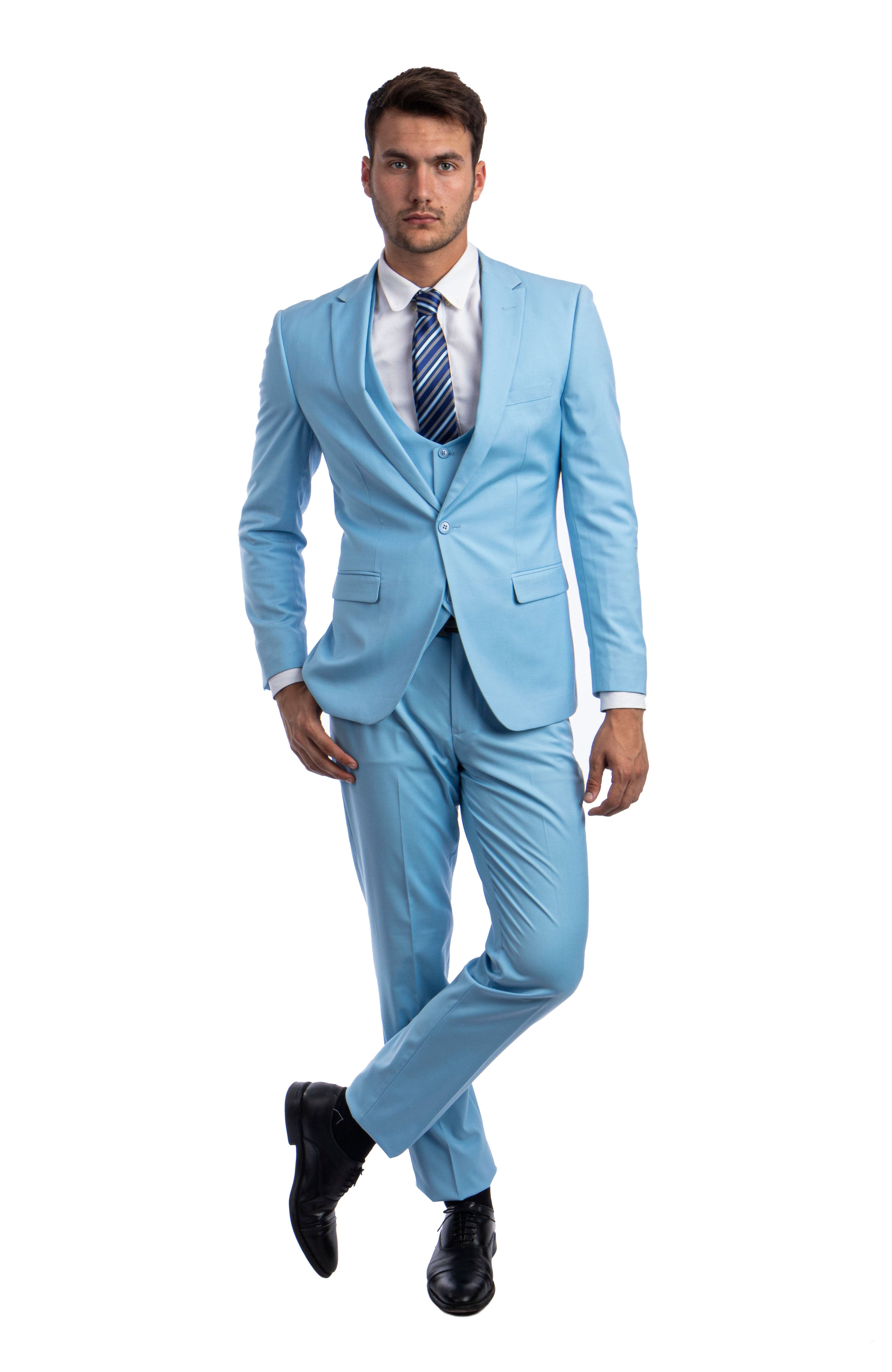 Men's 3 Piece Ultra Slim Fit Executive Suit | Classy Business | M255US