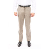 Demantie Tan Performance Stretch Wool Dress Pants For Men