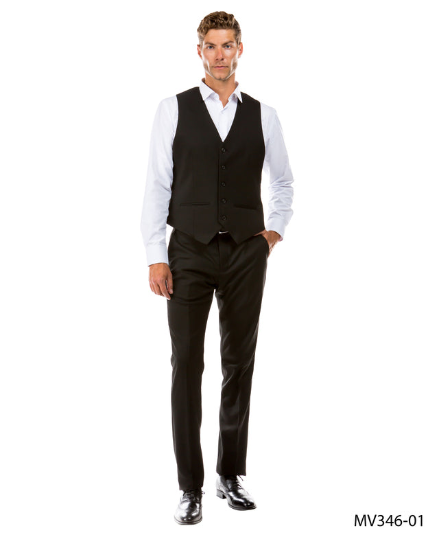 Zegarie Suit Separates Black Solid Men's Vests – Franky Fashion