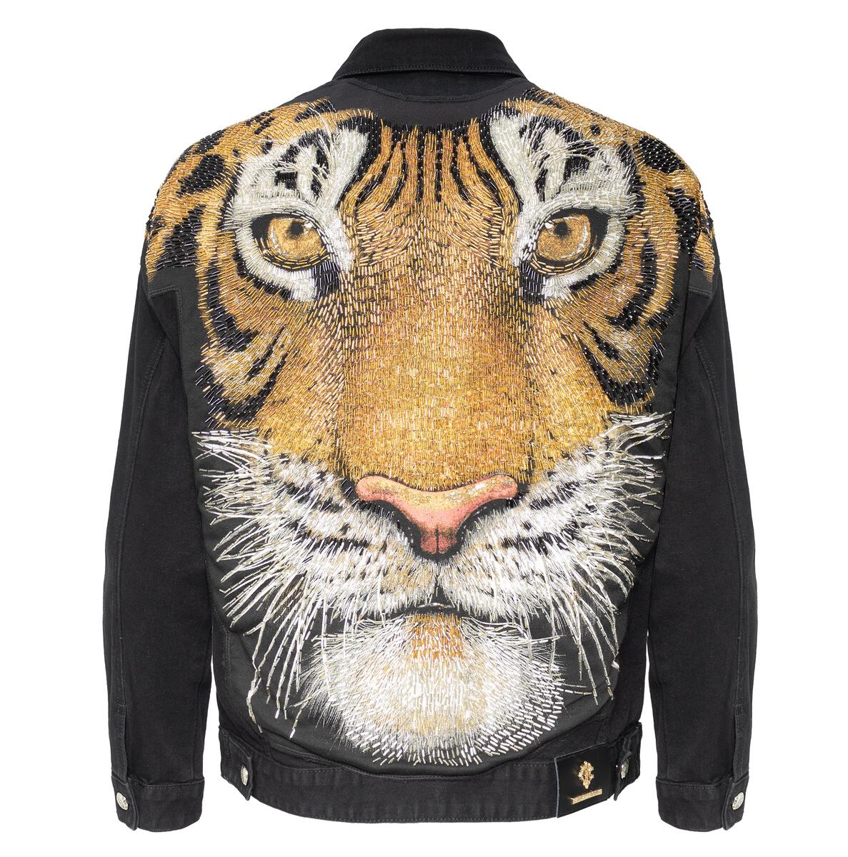 Tiger Threads Denim Jacket - CENTURY PENTHOUSE BLACK/GOLD | PJJ600 PROMO